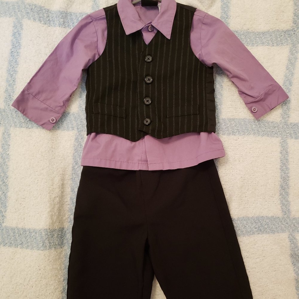 TFW purple and black Baby Suit - 18 months